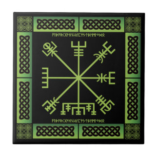 Celtic Vegvisir Ceramic Tile Tegeltje