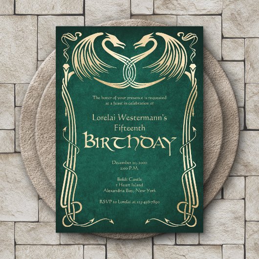 Celtic Viking Dragon verjaardag Kaart