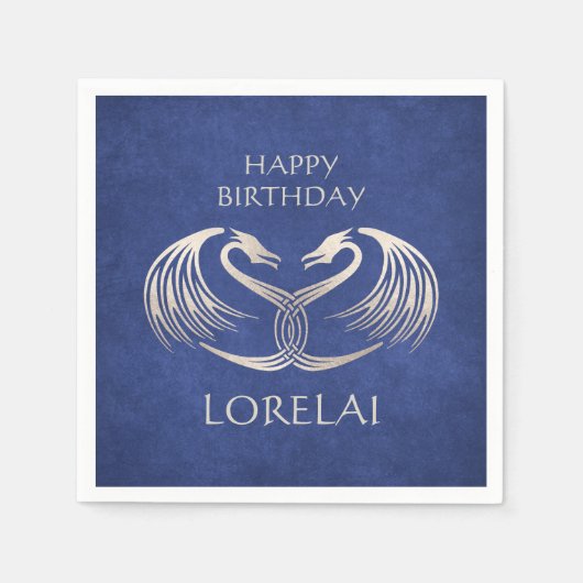 Celtic Viking Dragon verjaardag Servet (Voorkant)