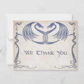 Celtic Viking Dragon Wedding Bedankkaart (Voorkant)