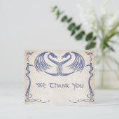 Celtic Viking Dragon Wedding Bedankkaart (Staand voorkant)