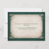 Celtic Viking Dragon Wedding Bedankkaart (Achterkant)