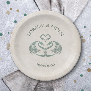 Celtic Viking Dragon Wedding Papieren Bordje