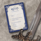 Celtic Viking Dragon Wedding RSVP Kaartje