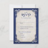 Celtic Viking Dragon Wedding RSVP Kaartje (Voorkant)