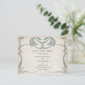 Celtic Viking Dragon Wedding Save The Date (Staand voorkant)