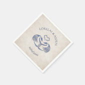 Celtic Viking Dragon Wedding Servet (Hoek)