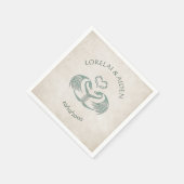 Celtic Viking Dragon Wedding Servet (Hoek)