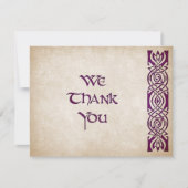 Celtic Viking Fantasy Wedding Bedankkaart (Voorkant)