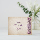 Celtic Viking Fantasy Wedding Bedankkaart (Staand voorkant)