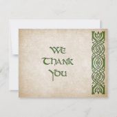 Celtic Viking Fantasy Wedding Bedankkaart (Voorkant)