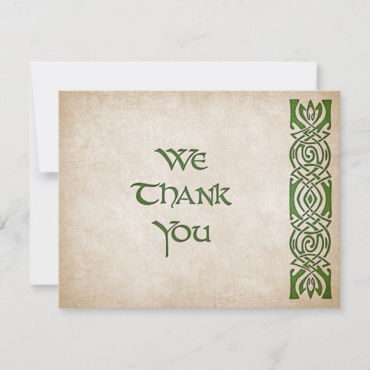 Celtic Viking Fantasy Wedding Bedankkaart (Voorkant)