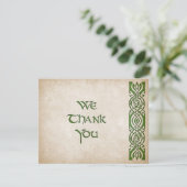 Celtic Viking Fantasy Wedding Bedankkaart (Staand voorkant)