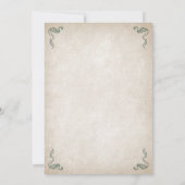 Celtic Viking Fantasy Wedding Kaart (Achterkant)