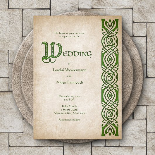 Celtic Viking Fantasy Wedding Kaart