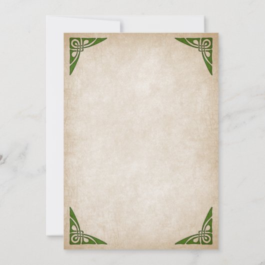 Celtic Viking Fantasy Wedding Kaart (Achterkant)