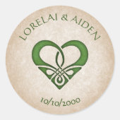 Celtic Viking Fantasy Wedding Ronde Sticker (Voorkant)