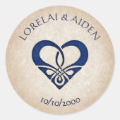 Celtic Viking Fantasy Wedding Ronde Sticker (Voorkant)