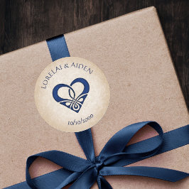 Celtic Viking Fantasy Wedding Ronde Sticker