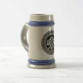 Celtic & Viking Geïnspireerd kunstwerk Beer Stein Bierpul (Voorkant links)