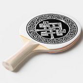 Celtic & Viking Geïnspireerde Art Ping Pong Paddle Tafeltennisbatje (Voorkant Gekanteld)