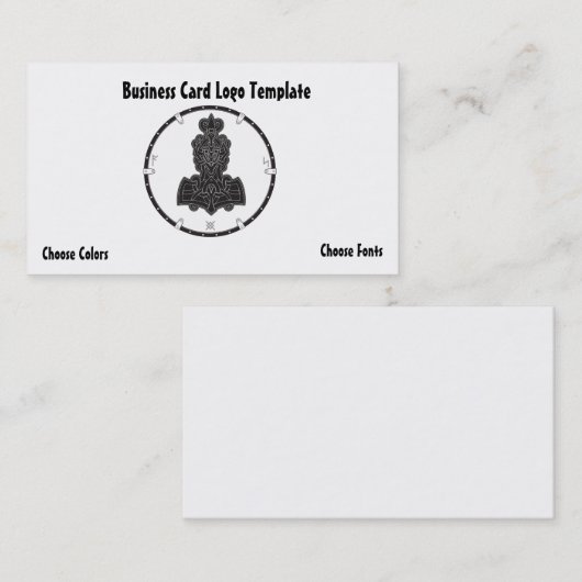 Celtic Viking Logo Theme Visitekaartje (Voorkant / Achterkant)