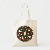 Celtic Viking Serpent Shield Irish Art Design Tote Bag (Voorkant)