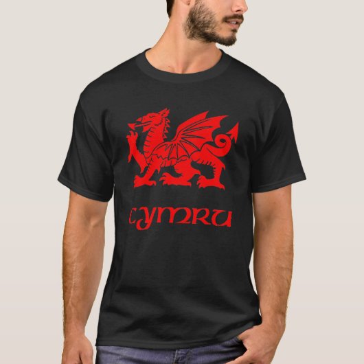 Celtic Wales Welsh Cymru Dragon T-shirt (Voorkant)
