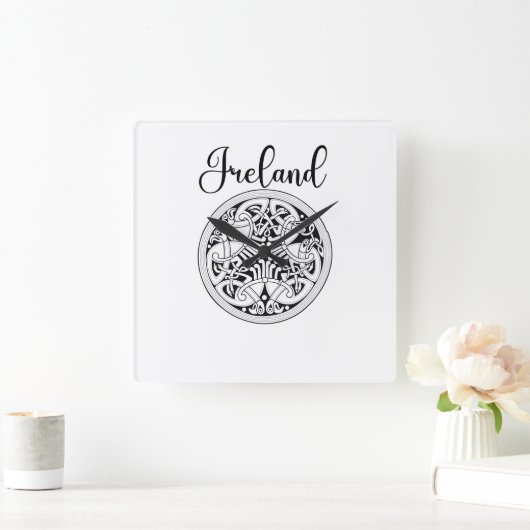 Celtic Wall Clock Vierkante Klok (Huis)