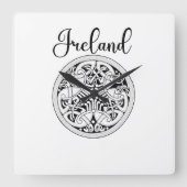 Celtic Wall Clock Vierkante Klok (Voorkant)
