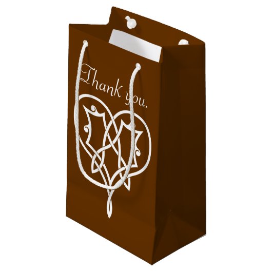 Celtic Weave Harten in Chocolade Cadeautas (Voorkant Gekanteld)