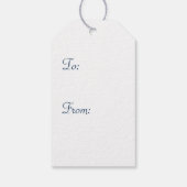 Celtic Weave Harten in Navy Gift Tag Cadeaulabel (Achterkant)