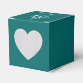 Celtic Weave Harten in Teal Favor Box Bedankdoosjes (Voorkant Zijde)