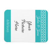 Celtic Weave Harten in Turquoise Herinneringmagnee Magneet (Horizontaal)