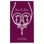 Celtic Weave Harten in Wijn Cadeautas (Achterkant)