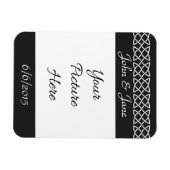 Celtic Weave Hearts in Black Save-the-Date Magnet Magneet (Horizontaal)