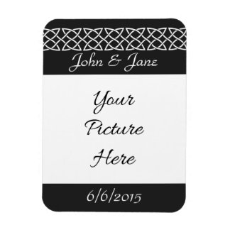 Celtic Weave Hearts in Black Save-the-Date Magnet Magneet