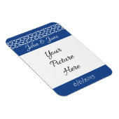 Celtic Weave Hearts in Blue Save-the-Date Magnet Magneet (Rechterzijde)