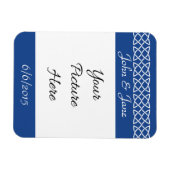 Celtic Weave Hearts in Blue Save-the-Date Magnet Magneet (Horizontaal)