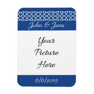 Celtic Weave Hearts in Blue Save-the-Date Magnet Magneet