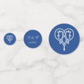 Celtic Weave Hearts in Blue Table Confetti (Voorkanten)