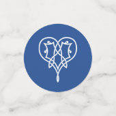 Celtic Weave Hearts in Blue Table Confetti (Kleine voorkant)