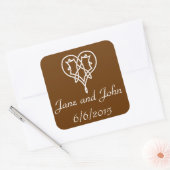 Celtic Weave Hearts in Chocolate Sticker (Envelop)