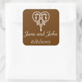 Celtic Weave Hearts in Chocolate Sticker (Tas)