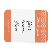 Celtic Weave Hearts in Coral Save-the-Date Magnet Magneet (Horizontaal)