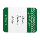 Celtic Weave Hearts in Green Save-the-Date Magnet Magneet (Horizontaal)