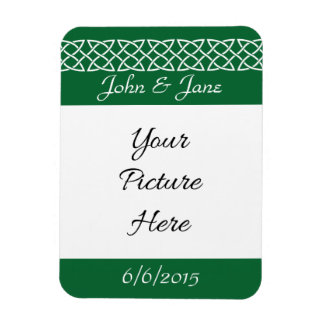 Celtic Weave Hearts in Green Save-the-Date Magnet Magneet
