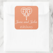 Celtic Weave Hearts in Koraal Sticker (Tas)