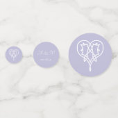 Celtic Weave Hearts in Lavendel Tafel Confetti (Voorkanten)