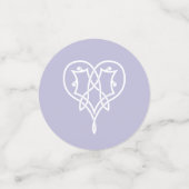 Celtic Weave Hearts in Lavendel Tafel Confetti (Kleine voorkant)